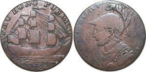 R3249 United Kingdom Gosport Hampshire Half Penny Sir Bevois 1794  -> Make Offer