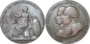 R3251 United Kingdom Birmingham Half Penny George III Charlotte 1760-1820