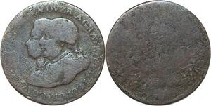 R3252 United Kingdom Birmingham Half Penny George III Charlotte 1760-1820