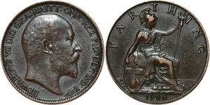 R3254 United Kingdom Farthing Edward VII 1908 -> Make Offer
