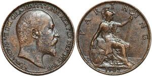 R3258 United Kingdom Farthing Edward VII 1902 -> Make Offer