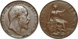 R3260 United Kingdom 1/2 Penny Edward VII 1910 -> Make Offer