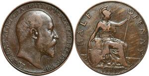 R3261 United Kingdom 1/2 Penny Edward VII 1909 -> Make Offer