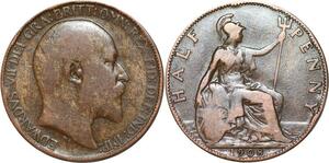 R3264 United Kingdom 1/2 Penny Edward VII 1908 -> Make Offer