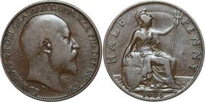 R3270 United Kingdom 1/2 Penny Edward VII 1905 -> Make Offer