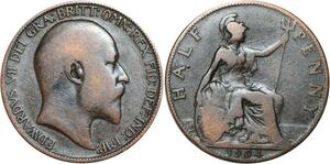 R3271 United Kingdom 1/2 Penny Edward VII 1904 -> Make Offer