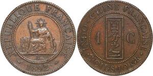 R3284 Indochina 1 Cent Liberty 1892 A Paris -> Make Offer
