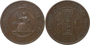 R3288 Rare Indochina 1 Cent Liberty 1894 A Paris -> Make Offer