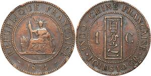 R3289 Indochina 1 Cent Liberty 1894 A Paris -> Make Offer
