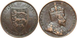R3294 Jersey 1/12 Shilling Edward VII 1909 -> Make Offer