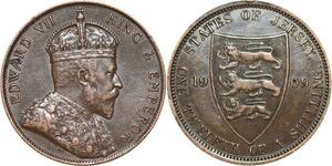 R3297 Jersey 1/12 Shilling Edward VII 1909 -> Make Offer