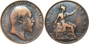 R3300 United Kingdom Penny Edward VII 1902 -> Make Offer
