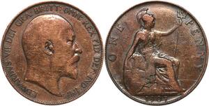 R3322 United Kingdom Penny Edward VII 1907 -> Make Offer