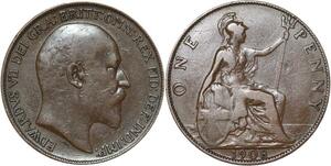 R3326 United Kingdom Penny Edward VII 1908 -> Make Offer