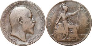 R3327 United Kingdom Penny Edward VII 1908 -> Make Offer