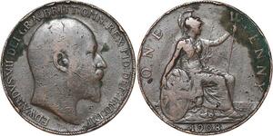 R3329 United Kingdom Penny Edward VII 1908 -> Make Offer