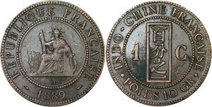 R3335 French Indochina 1 Cent Liberty 1889 A Paris -> Make Offer