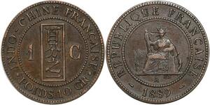 R3337 French Indochina 1 Cent Liberty 1889 A Paris -> Make Offer