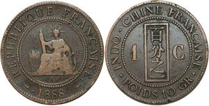 R3341 French Indochina 1 Cent Liberty 1888 A Paris -> Make Offer