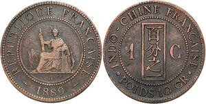 R3347 French Indochina 1 Cent Liberty 1889 A Paris -> Make Offer