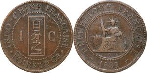 R3349 French Indochina 1 Cent Liberty 1889 A Paris -> Make Offer