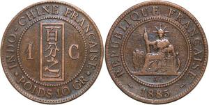 R3362 French Indochina 1 Cent Liberty 1885 A Paris -> Make Offer