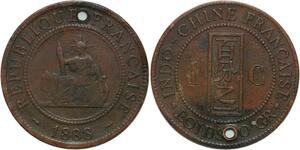 R3364 French Indochina 1 Cent Liberty 1888 A Paris -> Make Offer