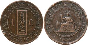R3365 French Indochina 1 Cent Liberty 1886 A Paris -> Make Offer