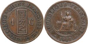 R3366 French Indochina 1 Cent Liberty 1888 A Paris -> Make Offer