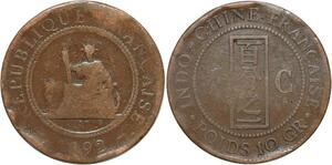 R3370 French Indochina 1 Cent Liberty 1892 A Paris -> Make Offer