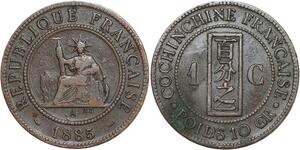 R3372 French Indochina 1 Cent Liberty 1885 A Paris -> Make Offer