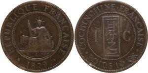 R3384 French Indochina 1 Cent Liberty 1879 A Paris -> Make Offer