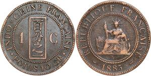 R3385 French Indochina 1 Cent Liberty 1885 A Paris -> Make Offer