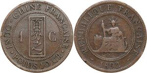 R3389 French Indochina 1 Cent Liberty 1892 A Paris -> Make Offer