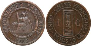 R3393 French Indochina 1 Cent Liberty 1885 A Paris -> Make Offer