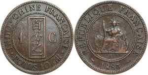 R3403 French Indochina 1 Cent Liberty 1885 A Paris -> Make Offer