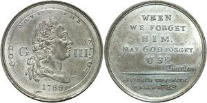 R3425 Rare United Kingdom Middlesex Penny George III 1789 UNC -> Make Offer