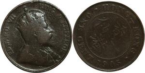 R3440 Hong Kong One Cent Edward VII 1905 -> Make Offer