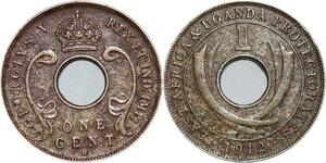 R3461 East Africa Uganda One Cent George V 1912 -> Make Offer