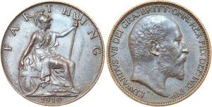 R3464 United Kingdom Farthing Edward VII 1910 AU -> Make Offer
