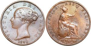 R3467 United Kingdom 1/2 Penny Victoria 1841 -> Make Offer