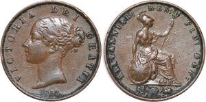 R3471 United Kingdom 1/2 Penny Victoria 1853 -> Make Offer