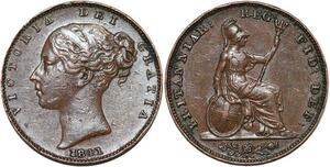 R3480 United Kingdom Farthing Victoria 1841 -> Make Offer