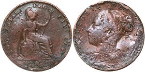 R3481 United Kingdom Farthing Victoria 1842 -> Make Offer