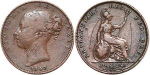 R3482 United Kingdom Farthing Victoria 1843 -> Make Offer