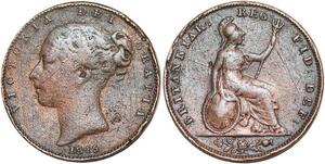 R3484 United Kingdom Farthing Victoria 1845 -> Make Offer