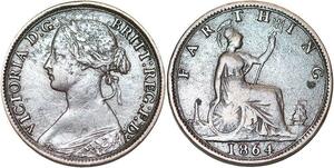 R3491 United Kingdom Farthing Victoria 1861 -> Make Offer