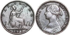 R3496 United Kingdom Farthing Victoria 1873 -> Make Offer