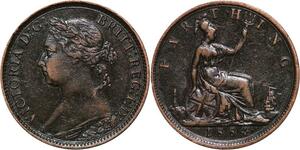 R3504 United Kingdom Farthing Victoria 1884 -> Make Offer