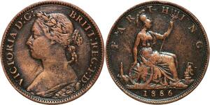 R3506 United Kingdom Farthing Victoria 1886 -> Make Offer